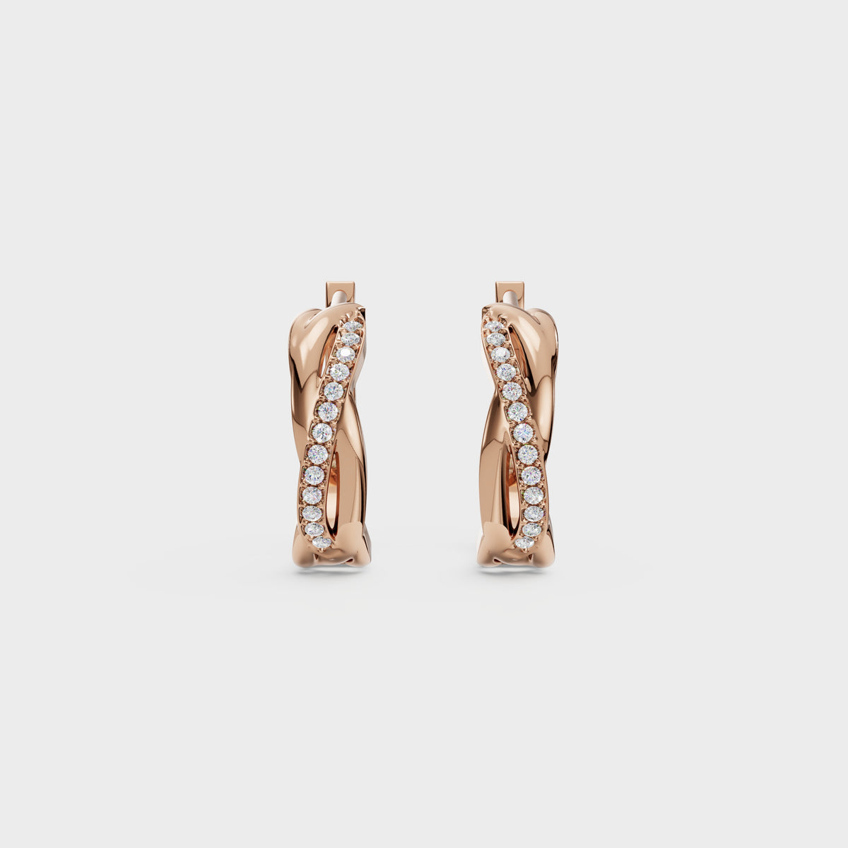 Twist of Sparkle Diamond Hoop Earrings