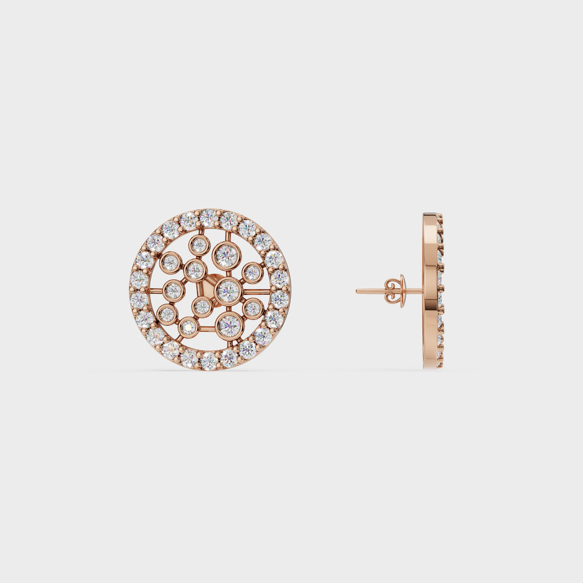 Abstract Cluster Stud Earrings