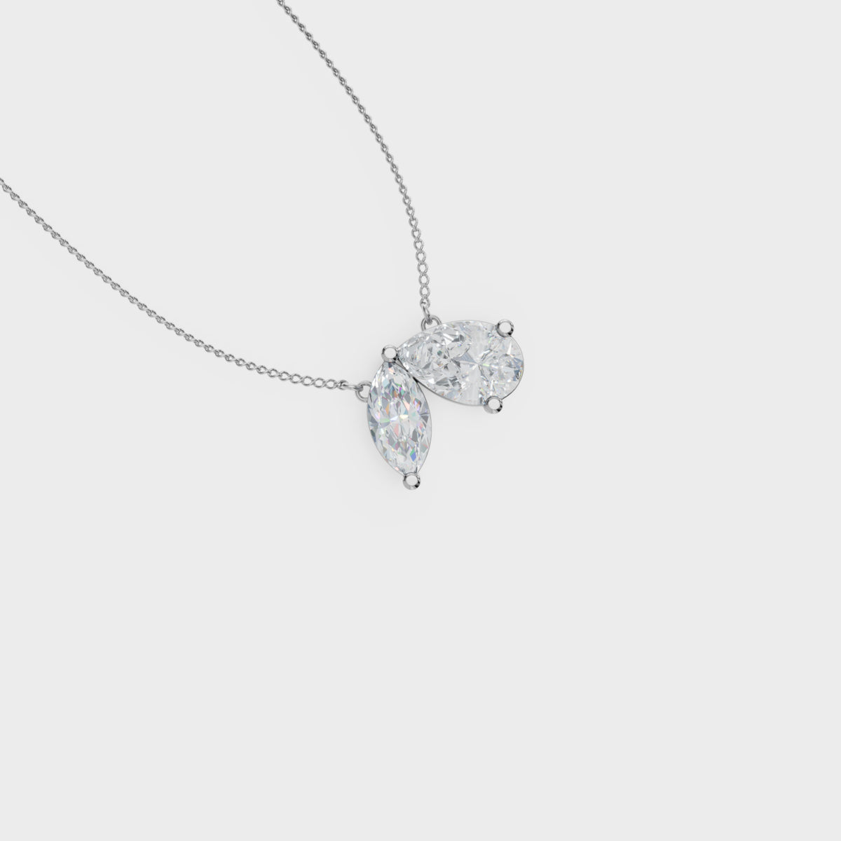 Butterfly Wing Pear & Marquise Cut Pendant