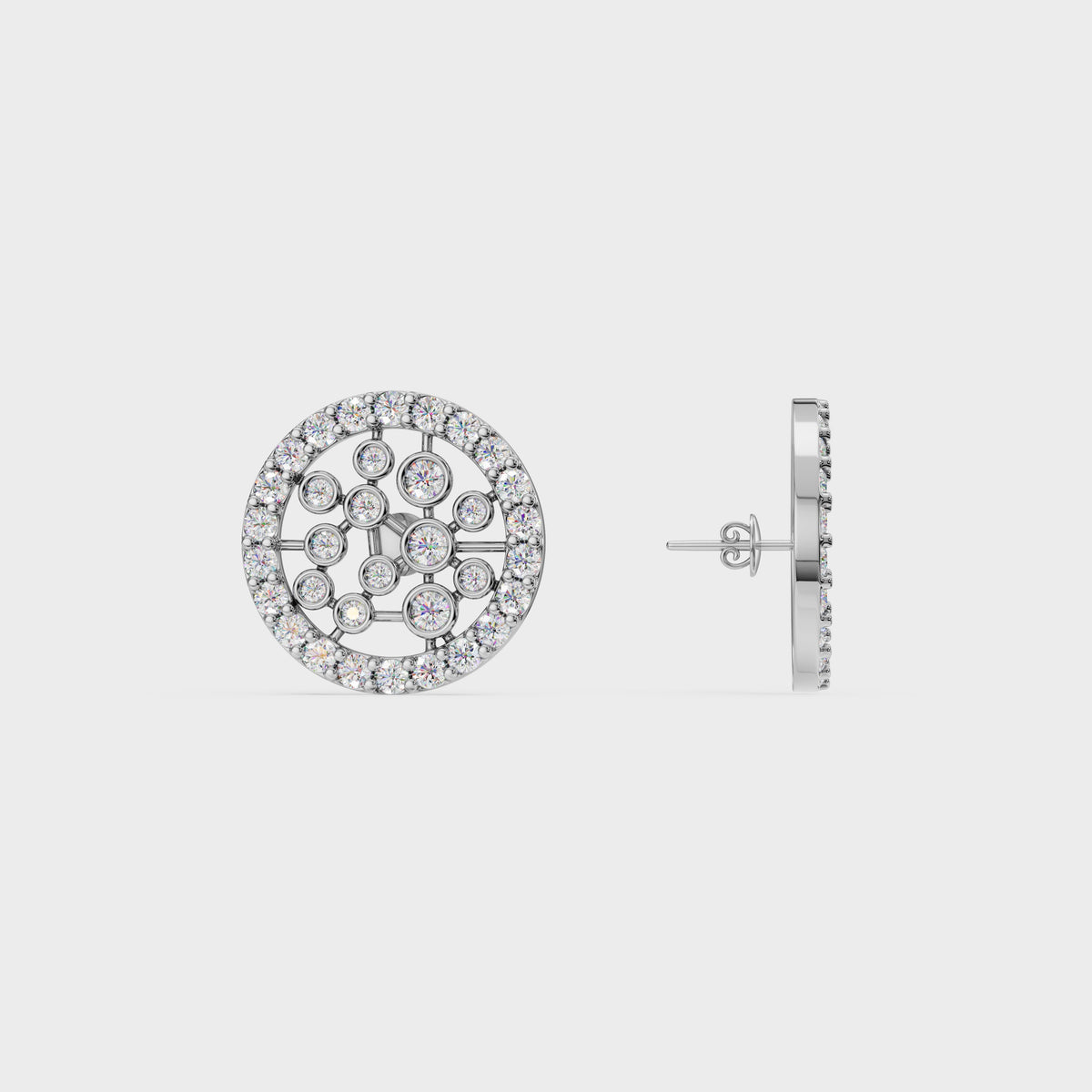 Abstract Cluster Stud Earrings