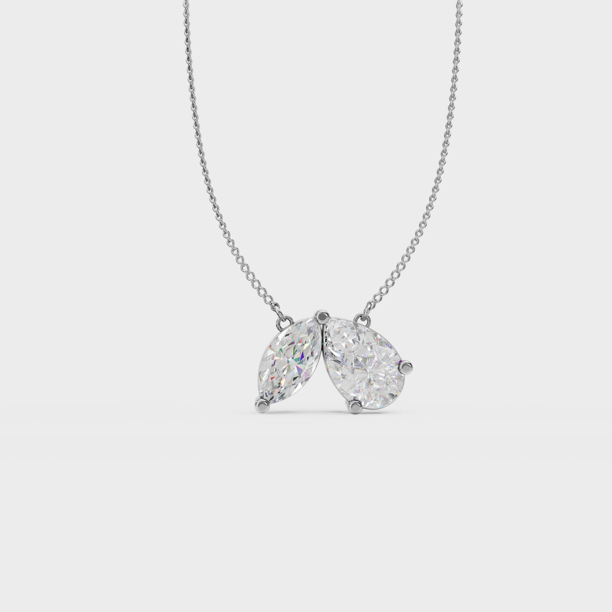 Butterfly Wing Pear & Marquise Cut Pendant