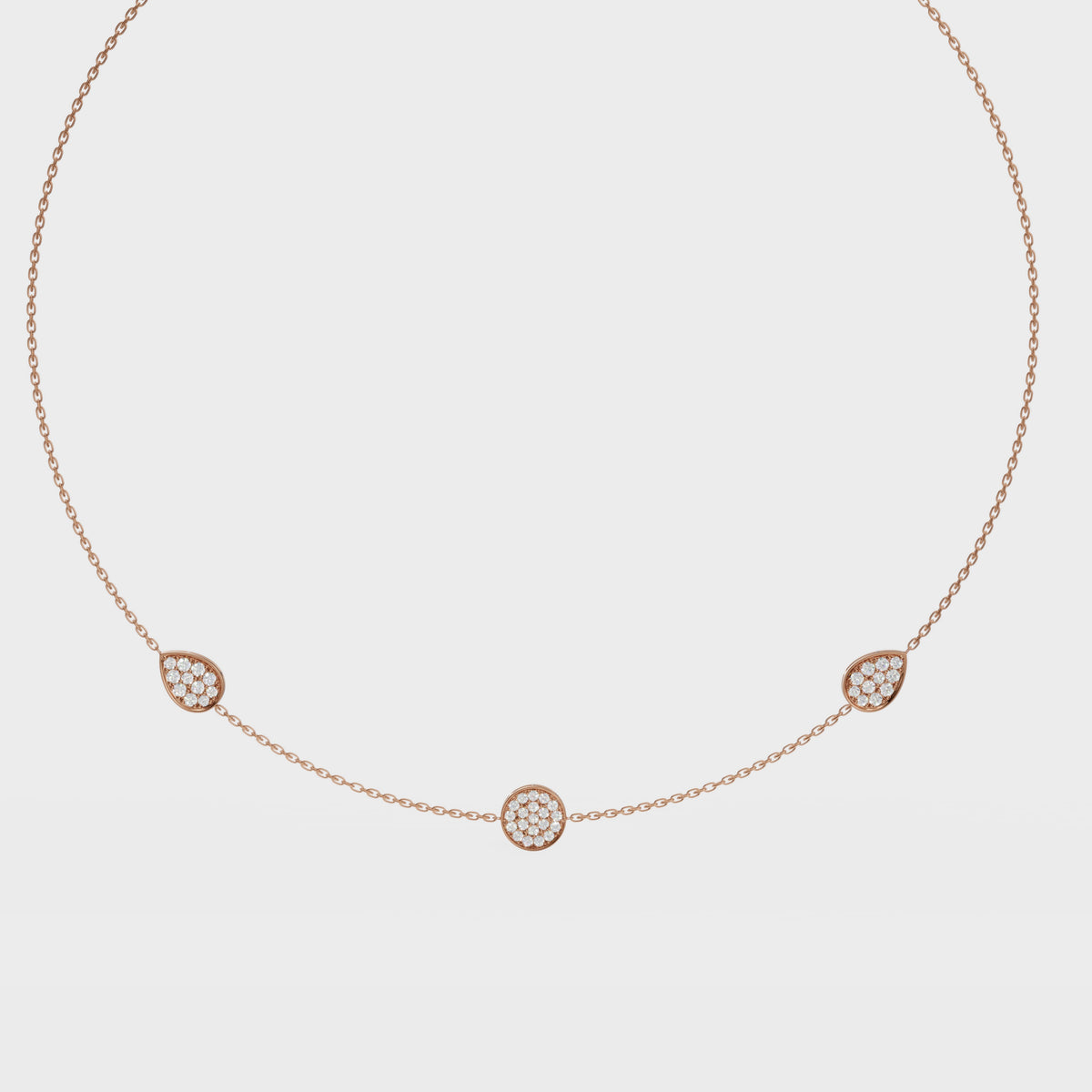 Bezel Round And Pear Charm