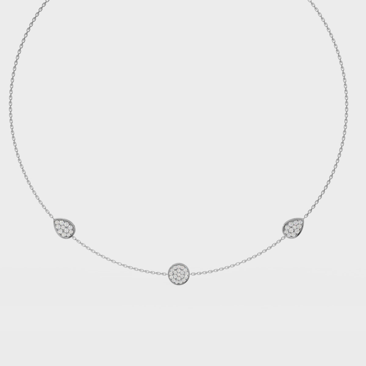 Bezel Round And Pear Charm