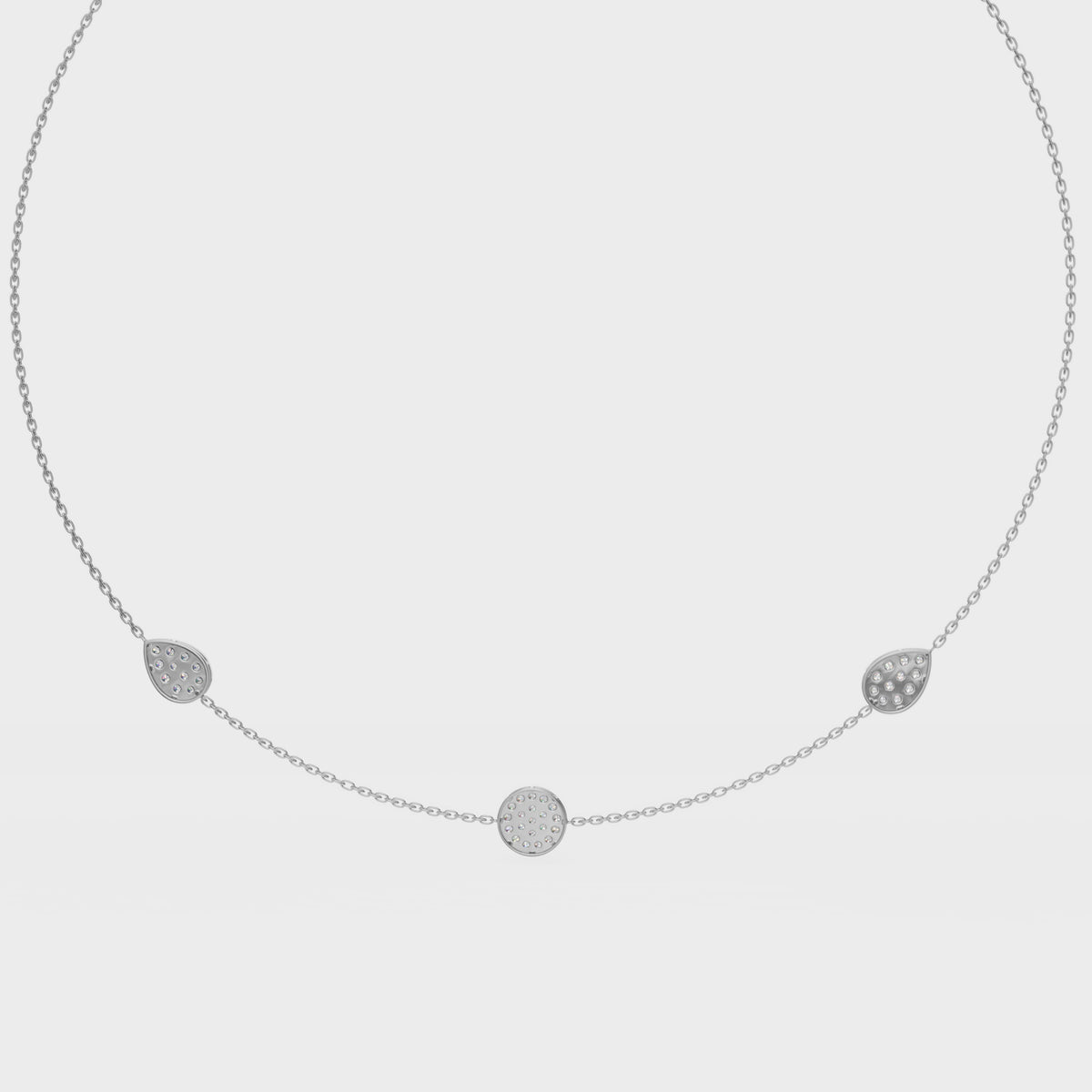 Bezel Round And Pear Charm