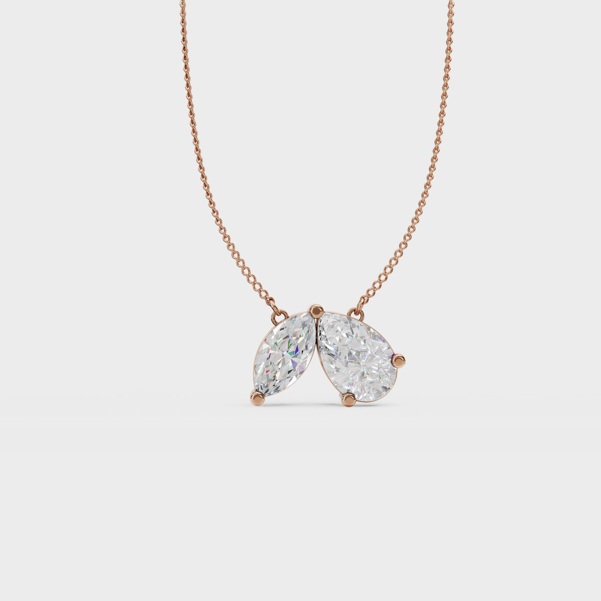 Butterfly Wing Pear & Marquise Cut Pendant
