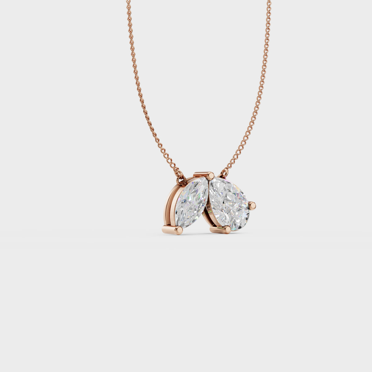 Butterfly Wing Pear & Marquise Cut Pendant