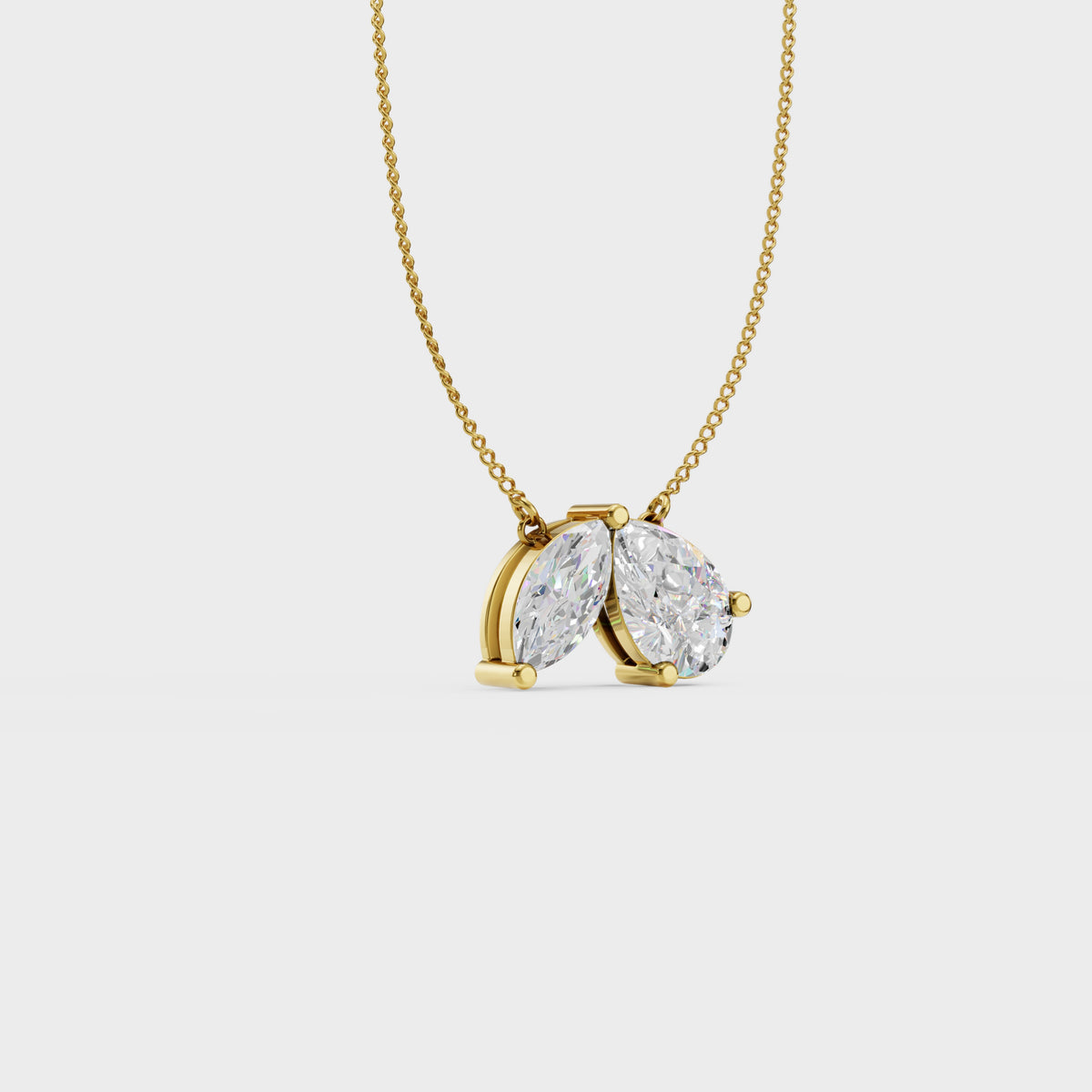 Butterfly Wing Pear & Marquise Cut Pendant