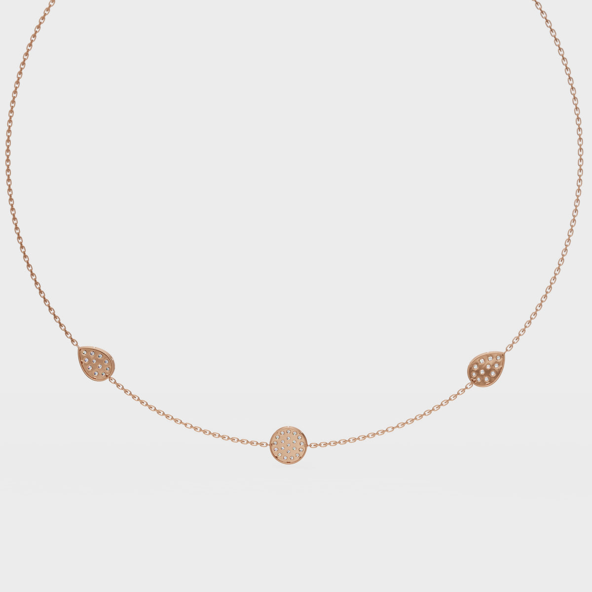 Bezel Round And Pear Charm