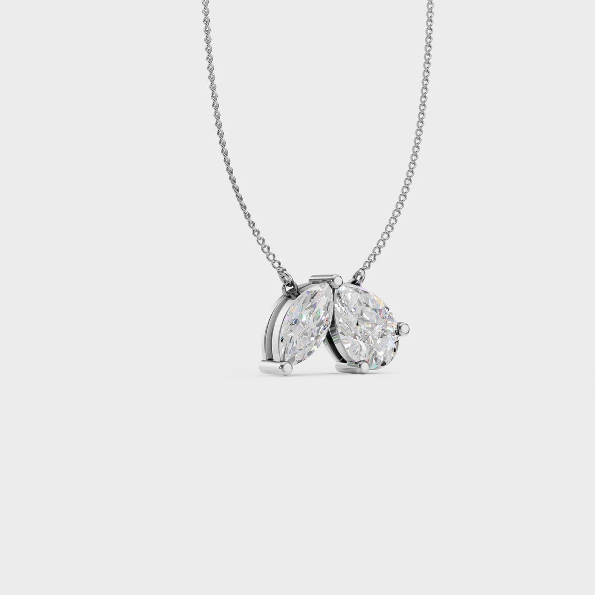 Butterfly Wing Pear & Marquise Cut Pendant