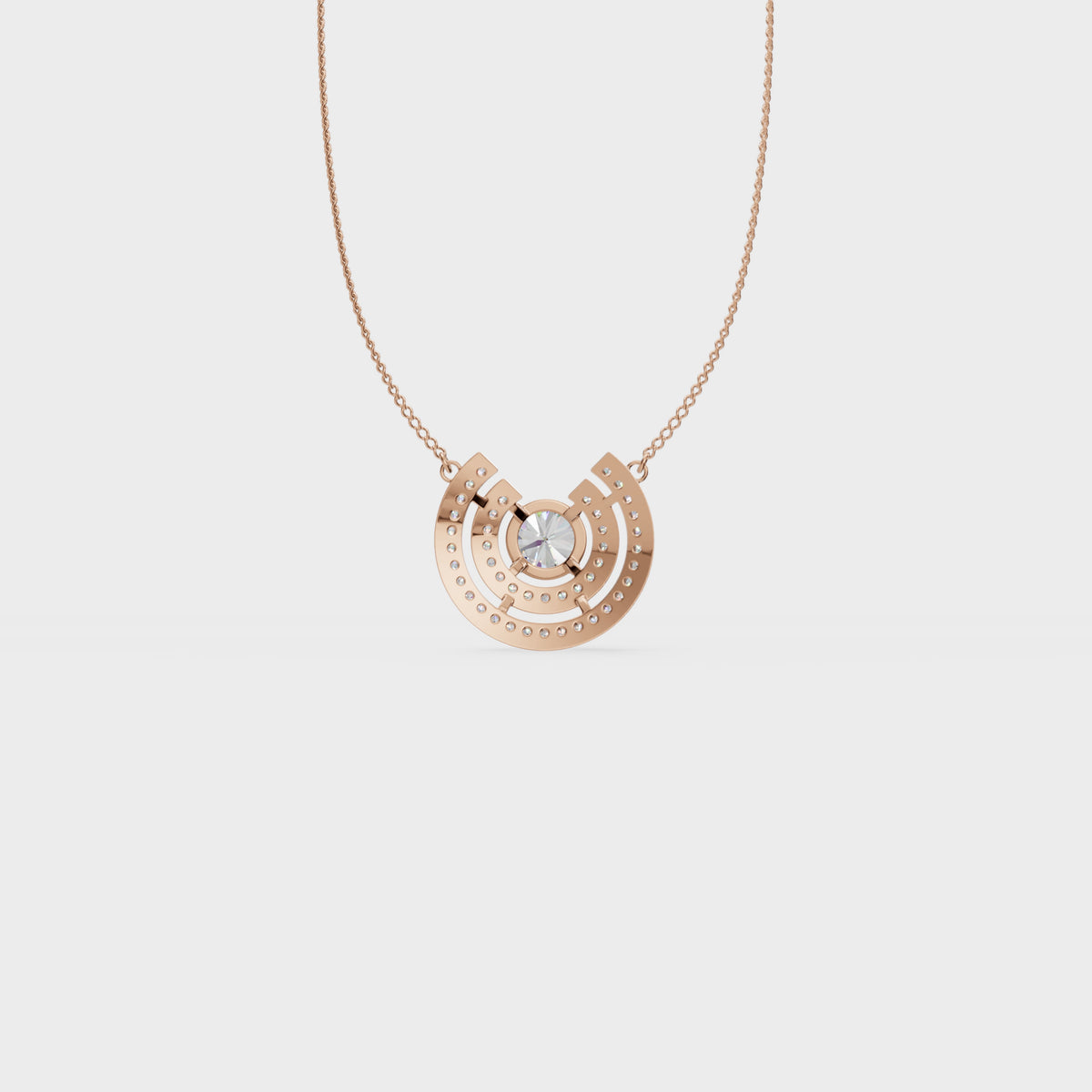 Good luck horseshoe Shape diamond pendant