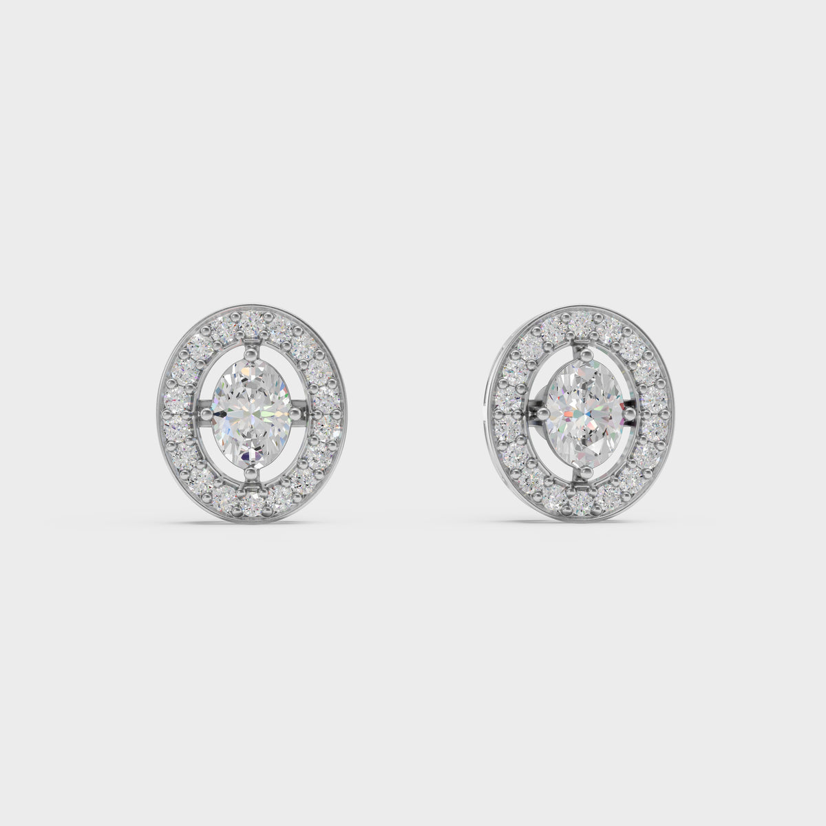 Diamond Aura Stud Earrings
