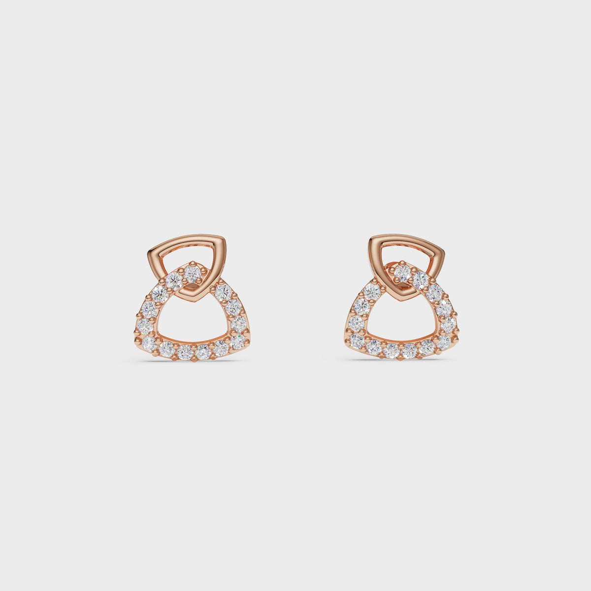 Dual Halo Diamond stud Earrings
