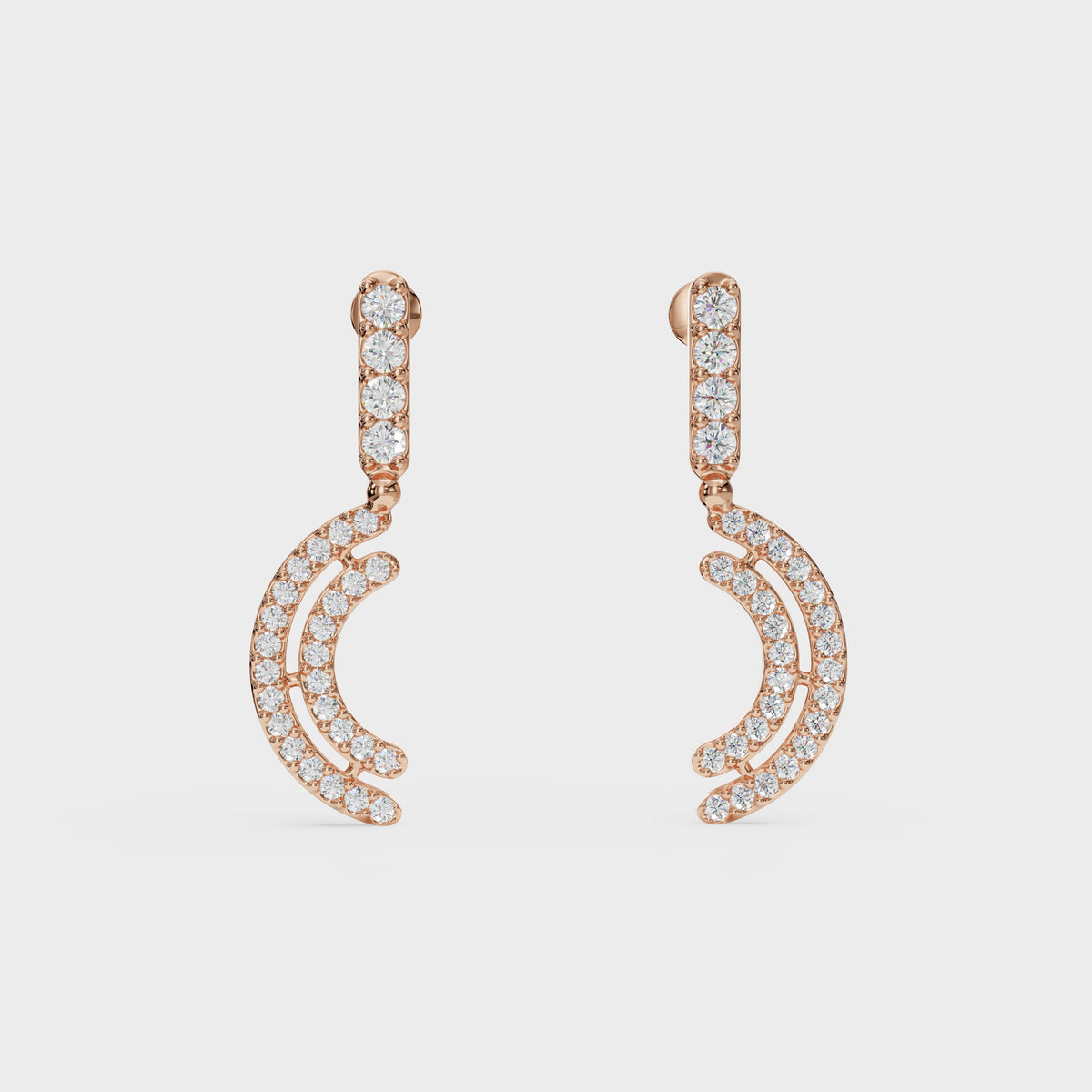 Crescent Wave Diamond Drops