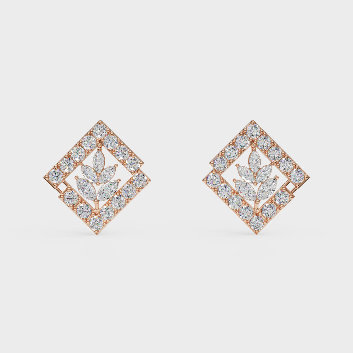 Modern Marquise Frame Studs