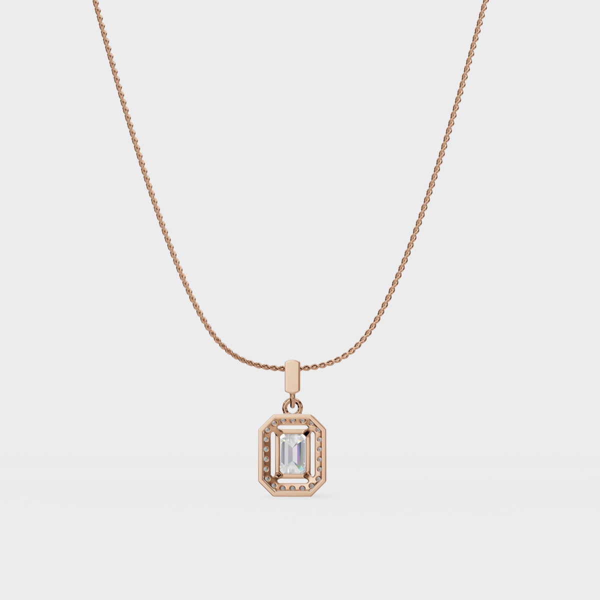 Luxe 1ct Emerald Cut Pendant