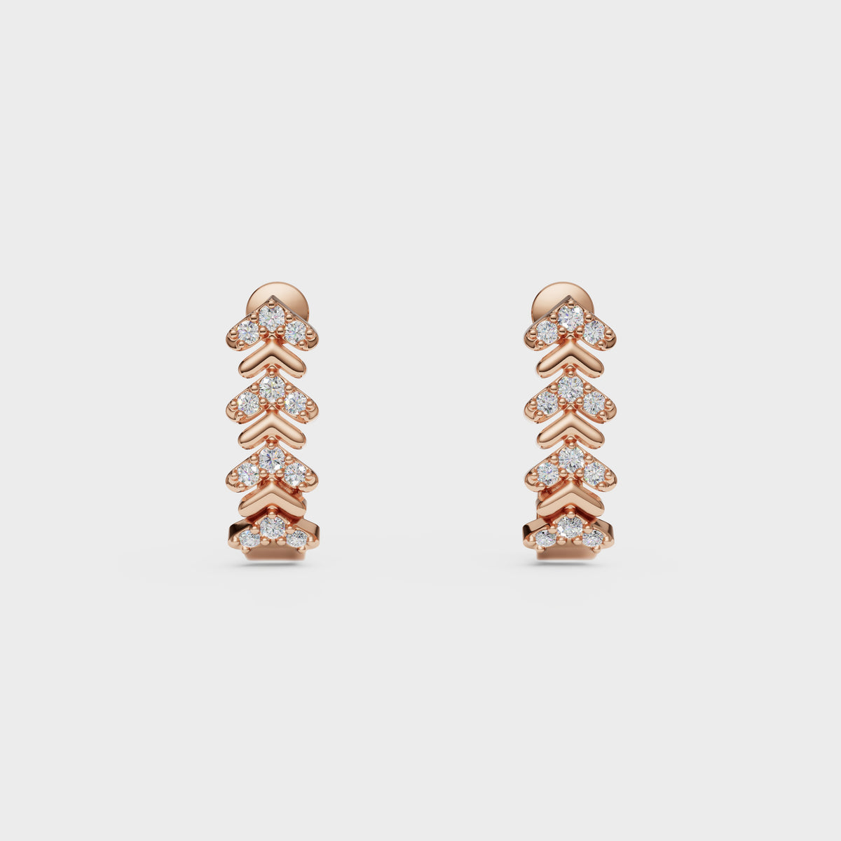 V-Sparkle diamond Hoops