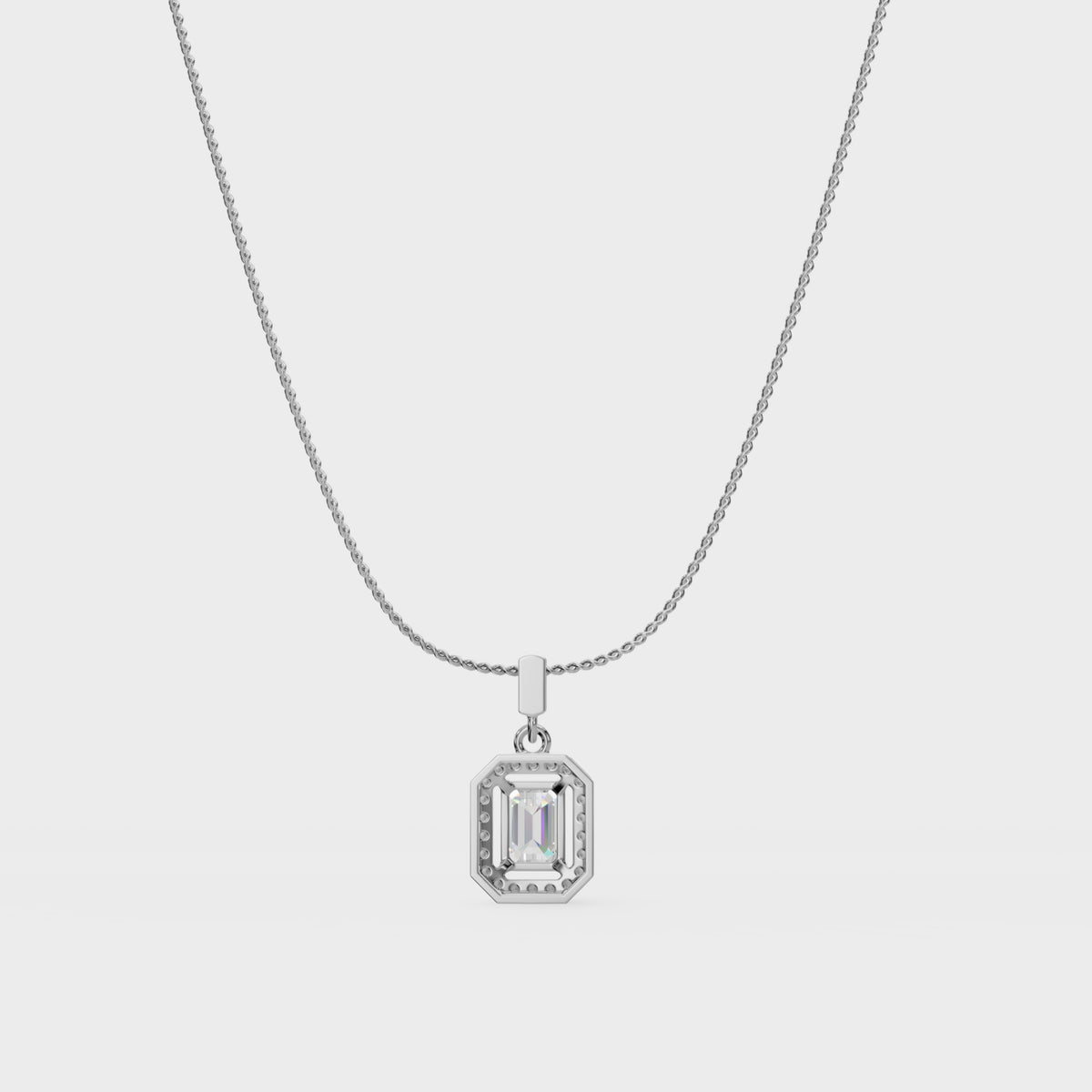 Luxe 1ct Emerald Cut Pendant