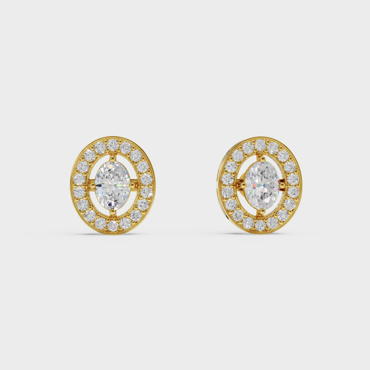 Diamond Aura Stud Earrings