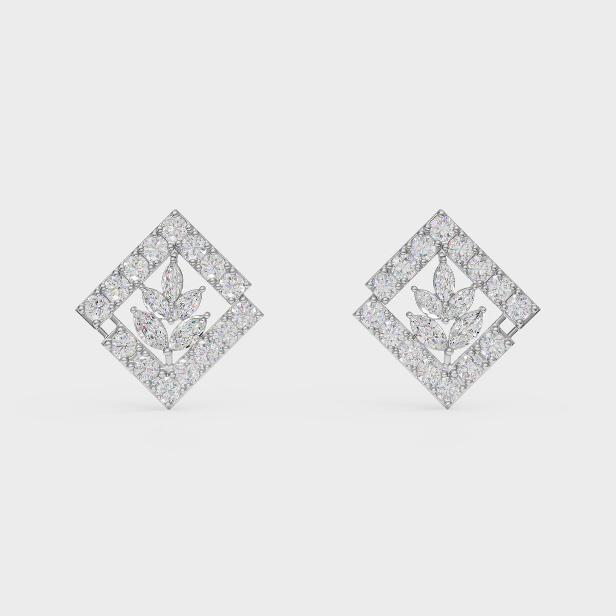 Modern Marquise Frame Studs