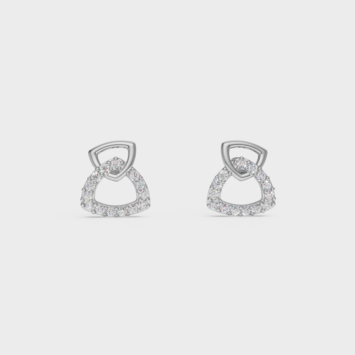Dual Halo Diamond stud Earrings
