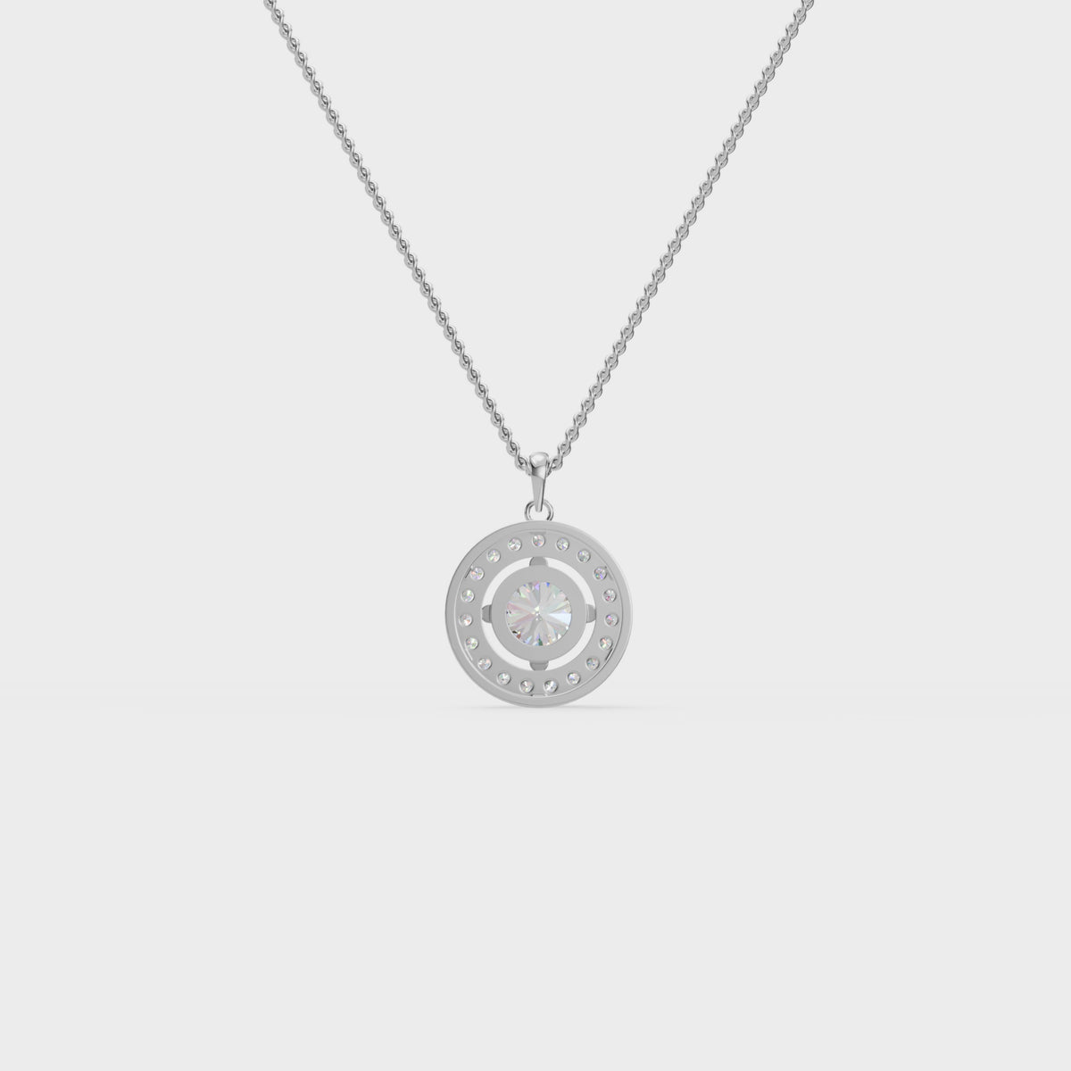 Celestial Halo Diamond Pendant