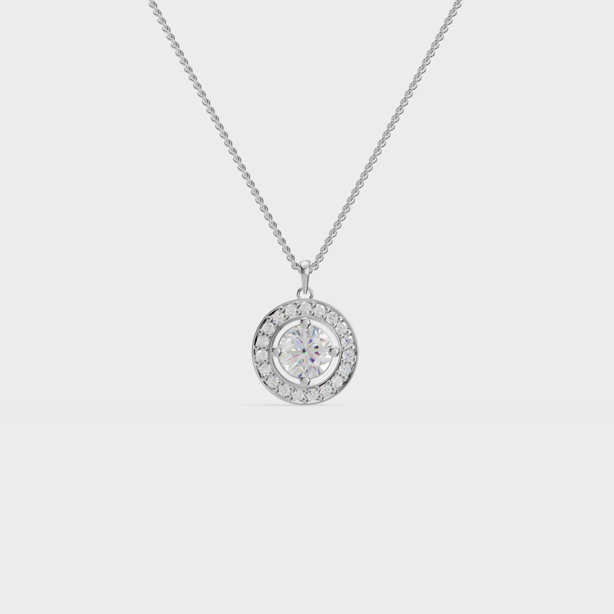 Celestial Halo Diamond Pendant
