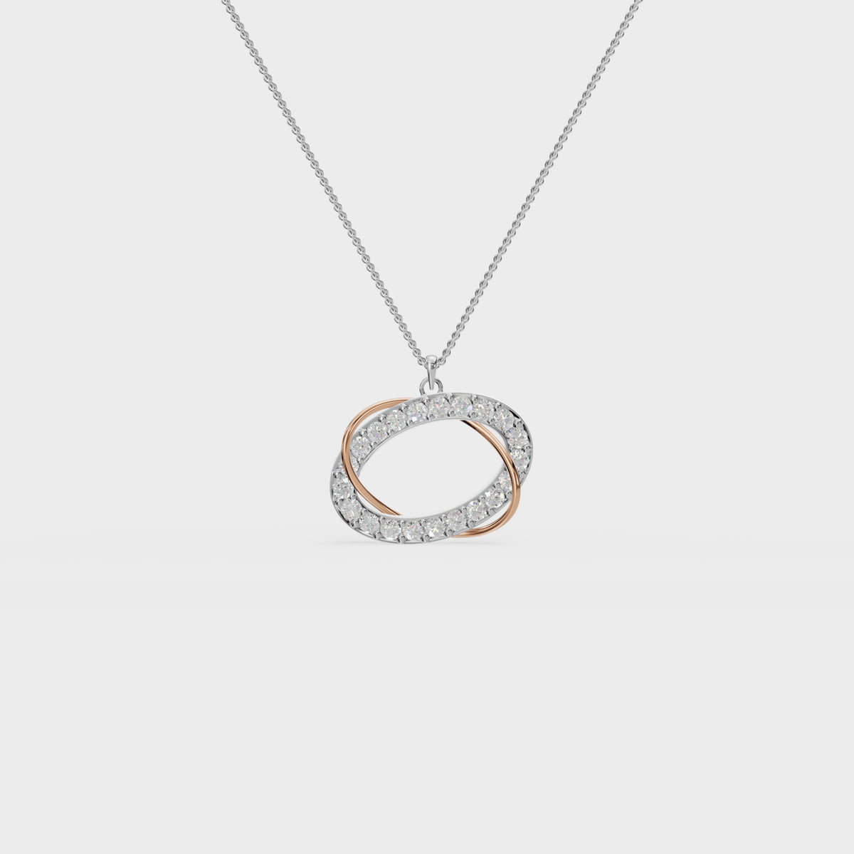 Celestial Orbit Diamond Round cut Diamond Pendant