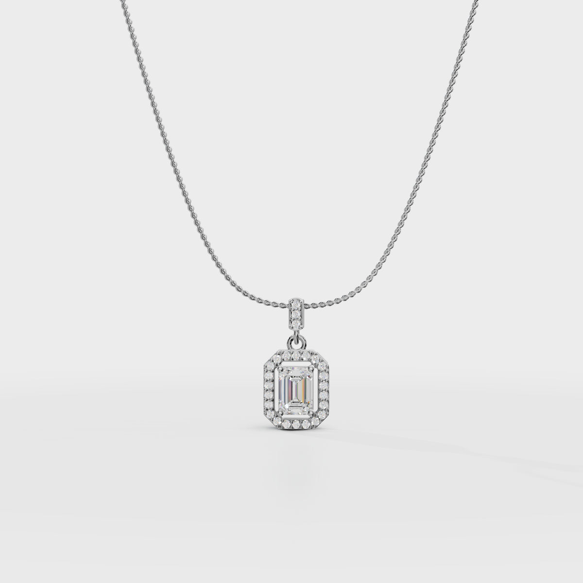 Luxe 1ct Emerald Cut Pendant