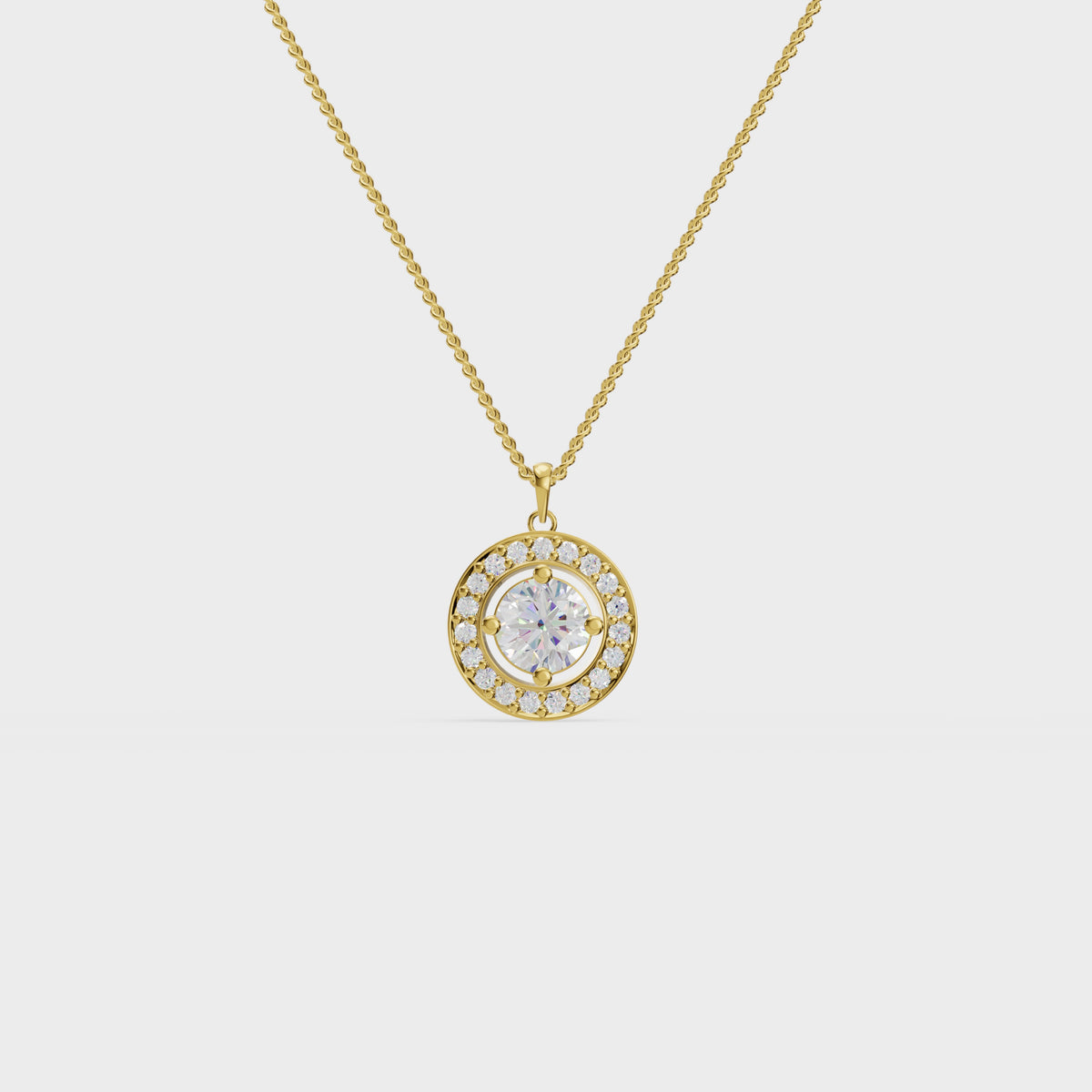Celestial Halo Diamond Pendant