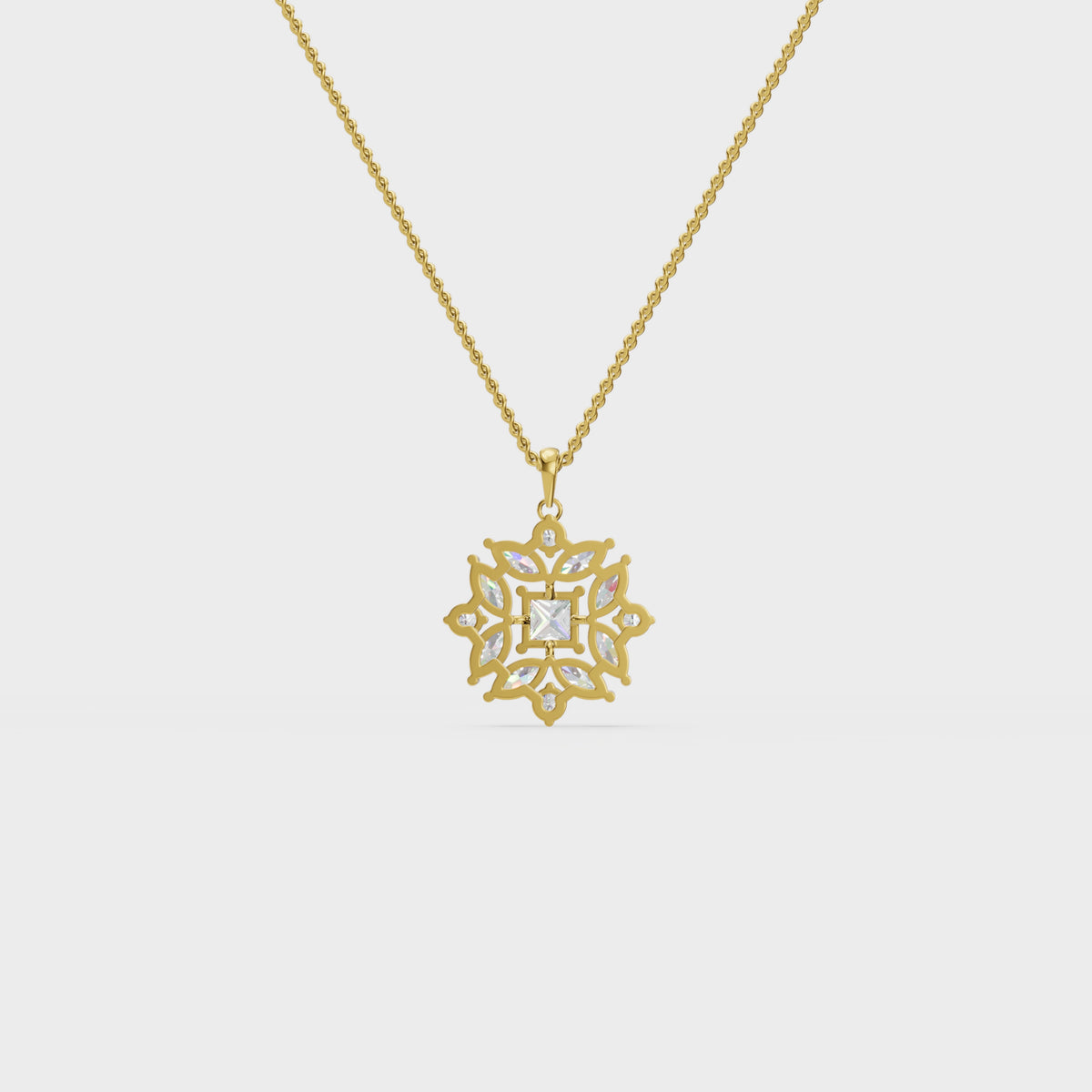 Geometric bloom pendant