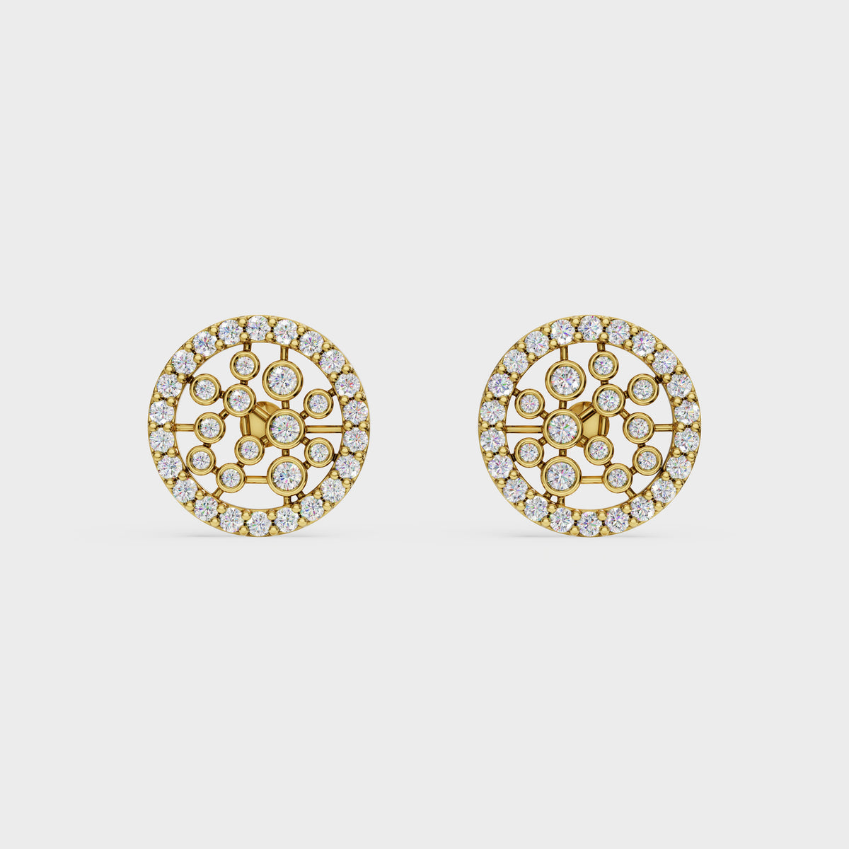 Abstract Cluster Stud Earrings
