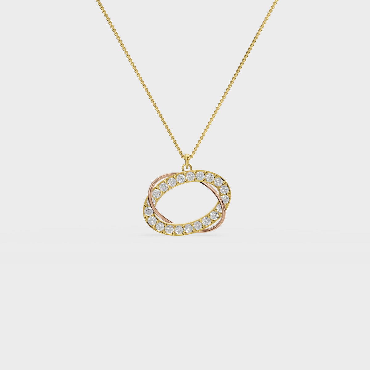 Celestial Orbit Diamond Round cut Diamond Pendant