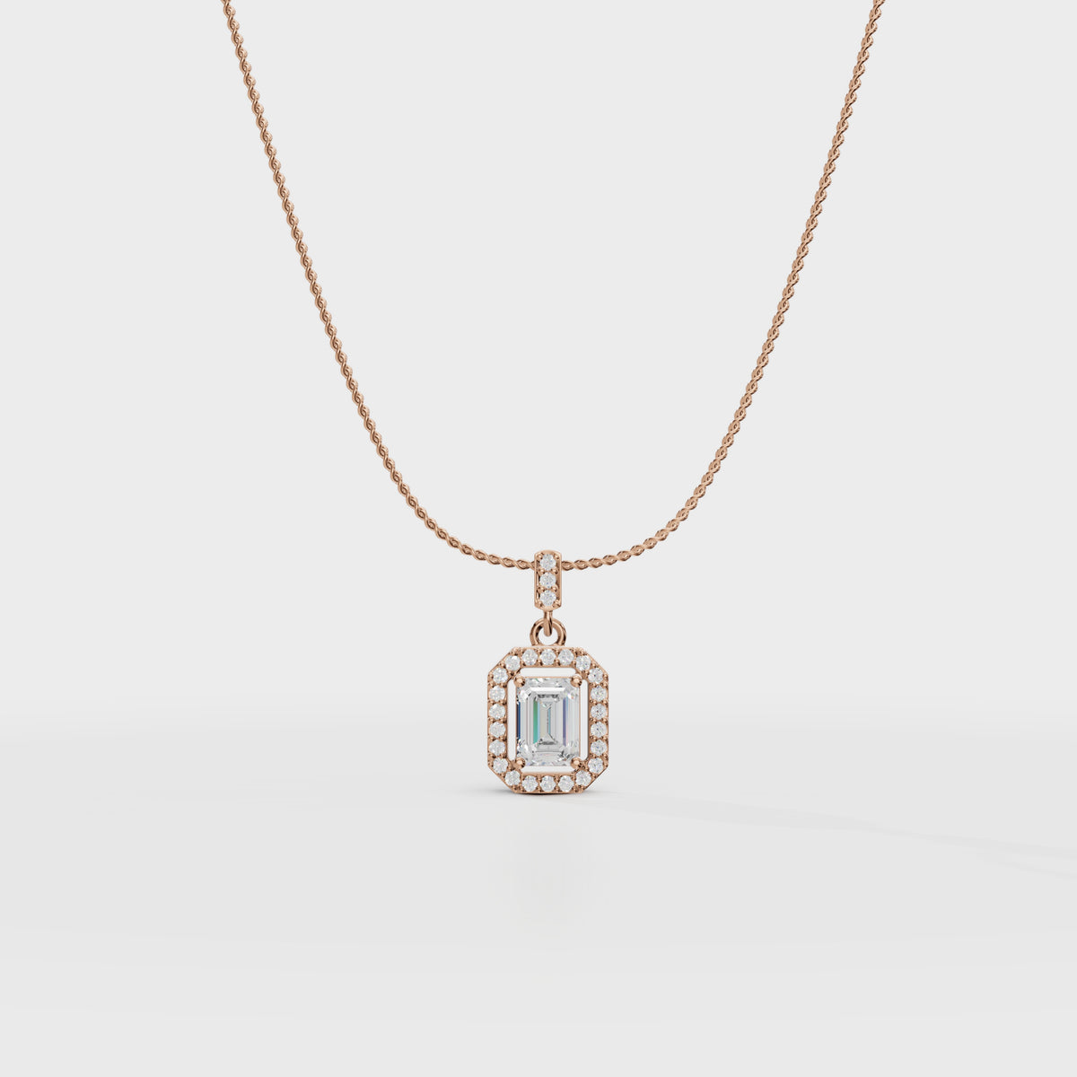 Luxe 1ct Emerald Cut Pendant