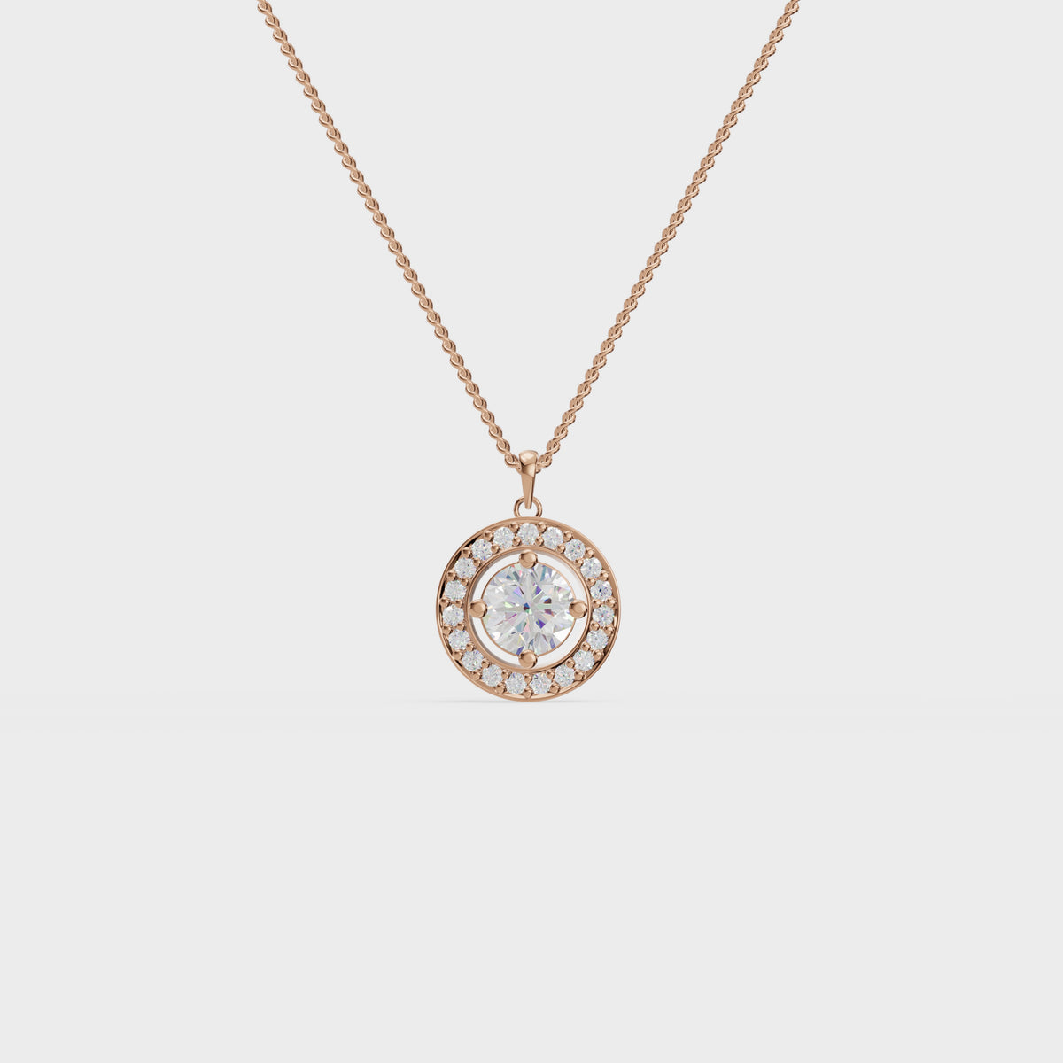 Celestial Halo Diamond Pendant