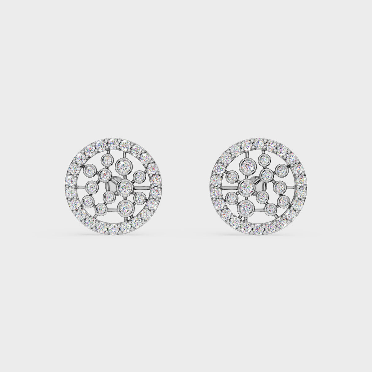 Abstract Cluster Stud Earrings