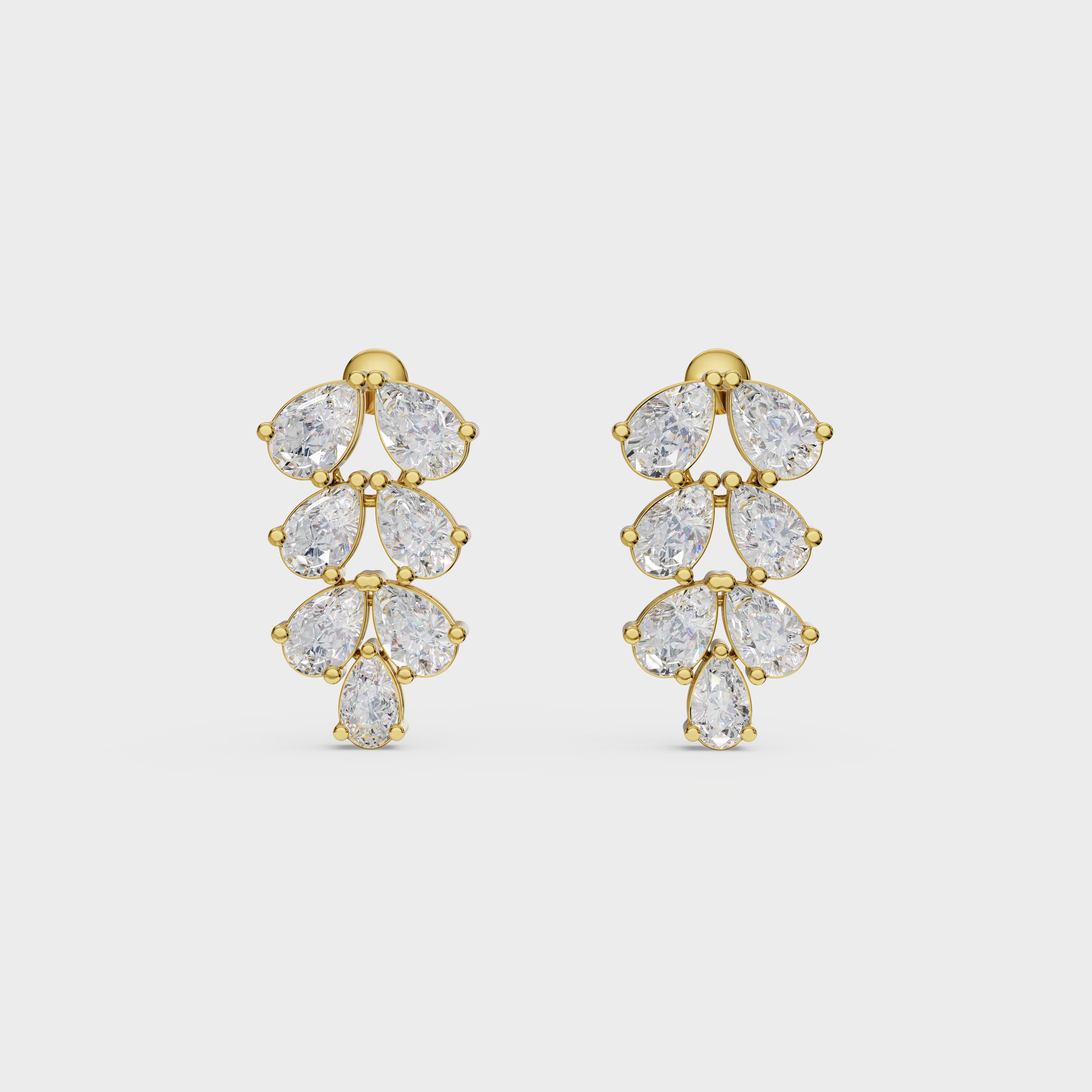 Glam leaf Diamond Statement Set