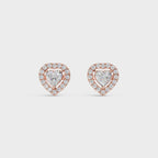 Heartline Glow Necklace With Halo studs