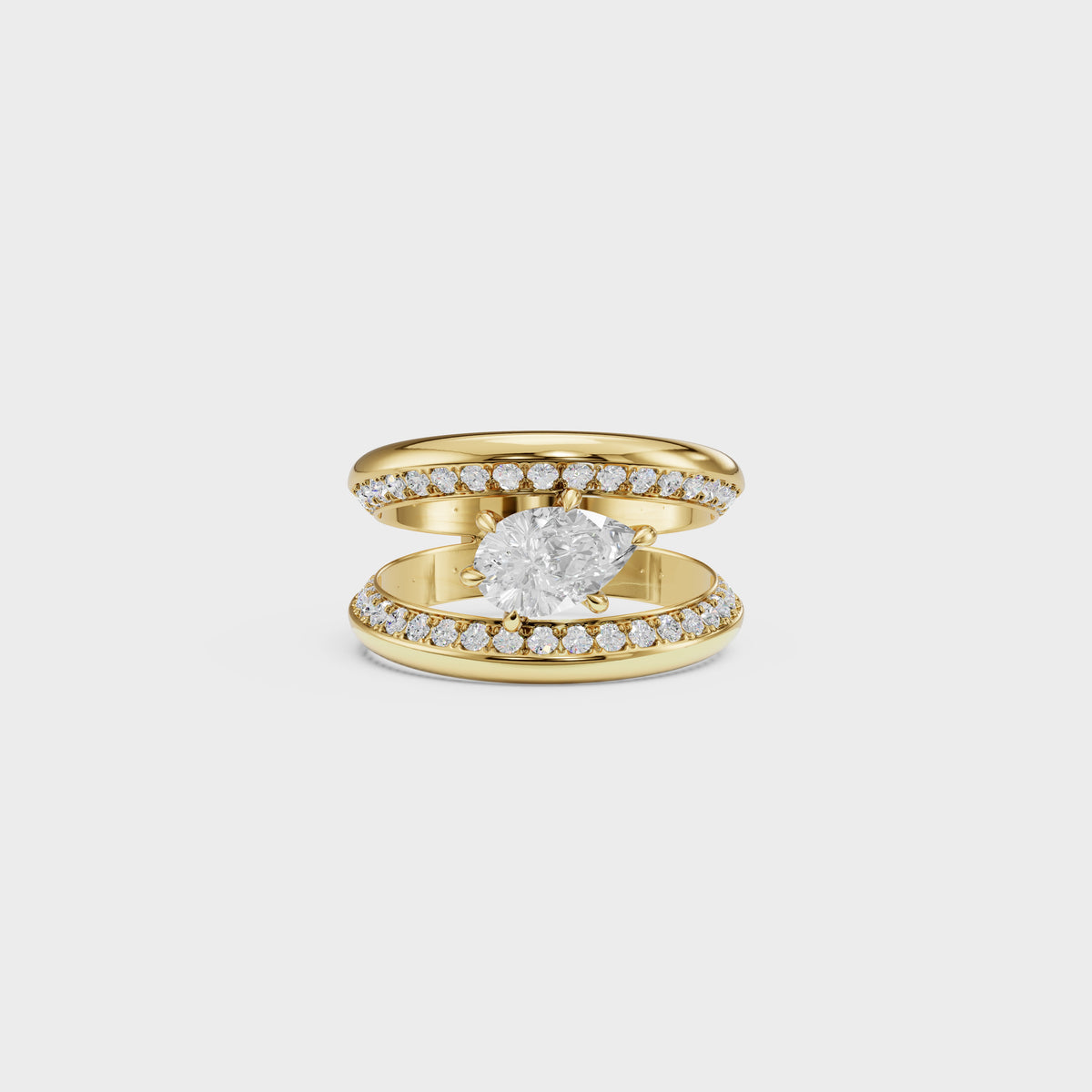 1.50ct Pear Cut Celestial Ring