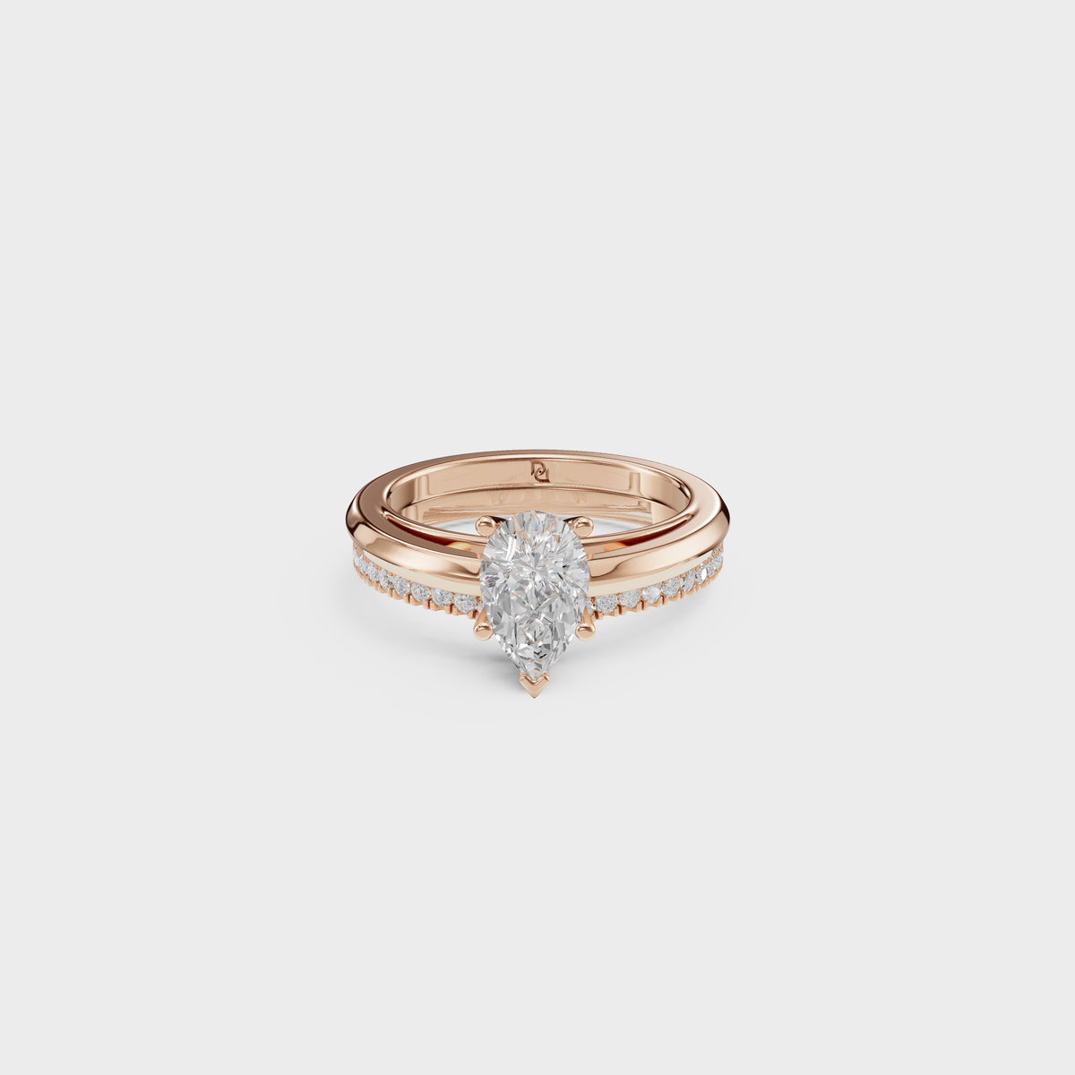 Ethereal 1ct Pear Cut Bridal Set