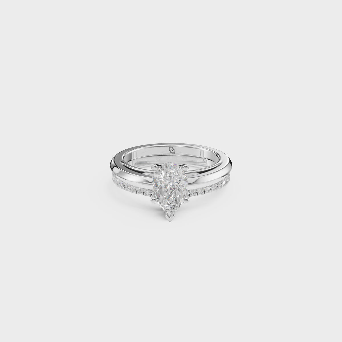 Ethereal 1ct Pear Cut Bridal Set