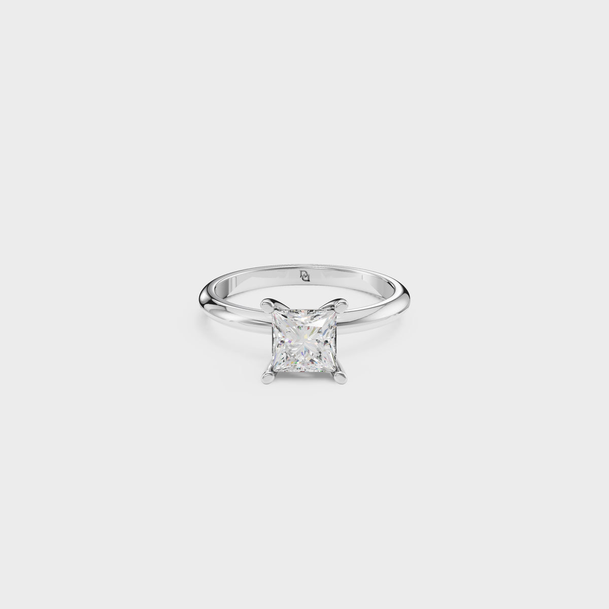 1ct Princess Cut Solitaire Ring