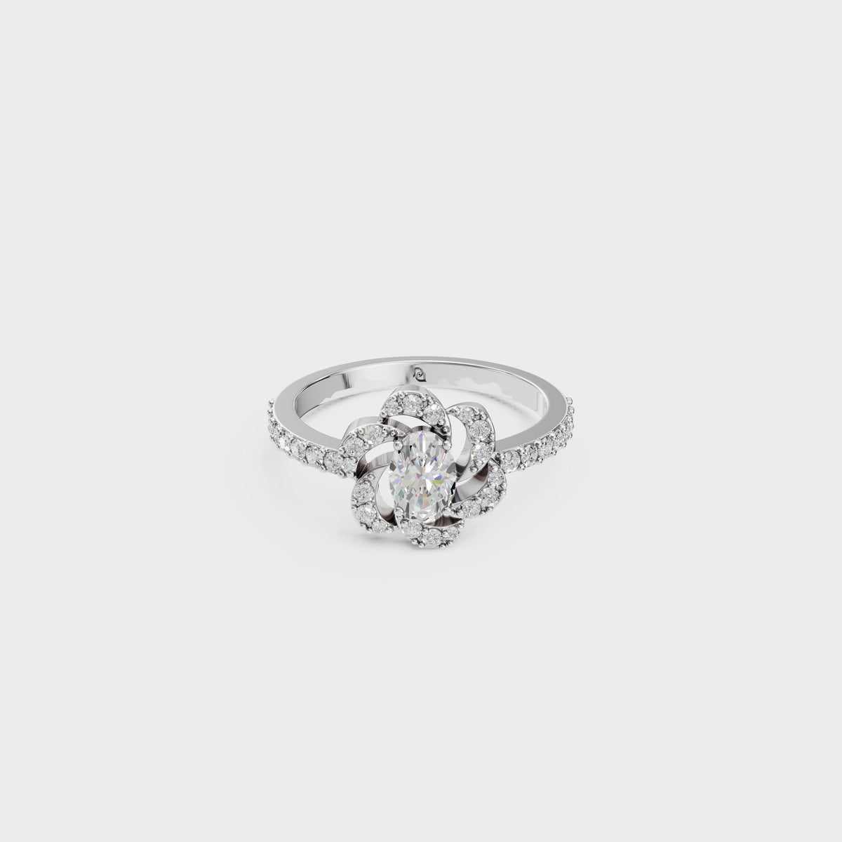 0.40ct Oval Cut Petal Embrace Engagement Ring
