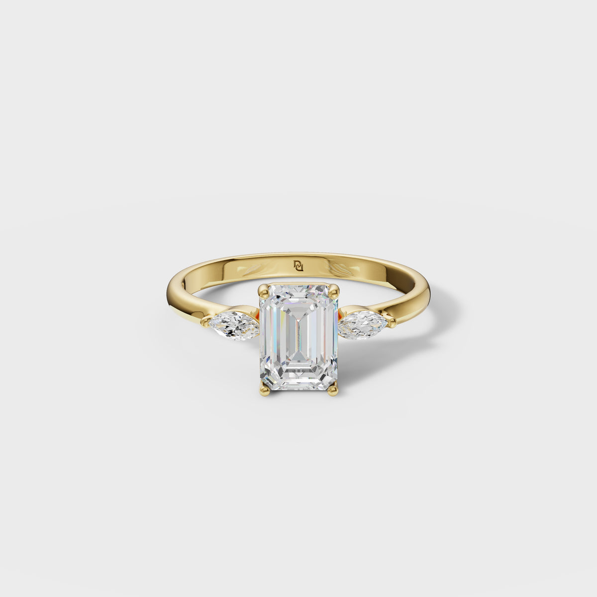 1ct Emerald Radiance Trilogy ring