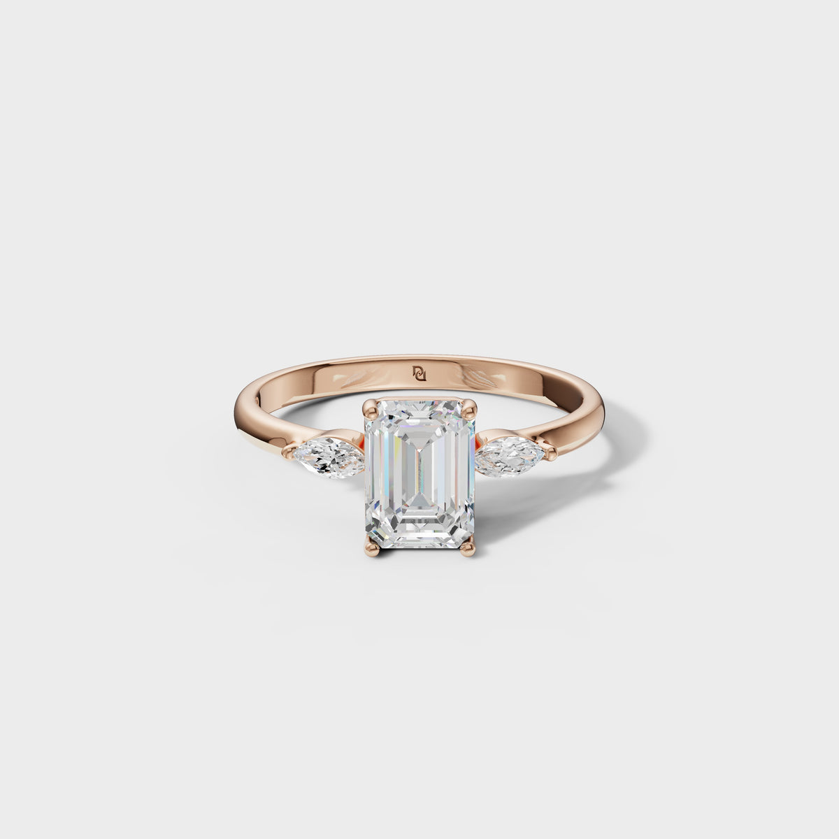 1ct Emerald Radiance Trilogy ring