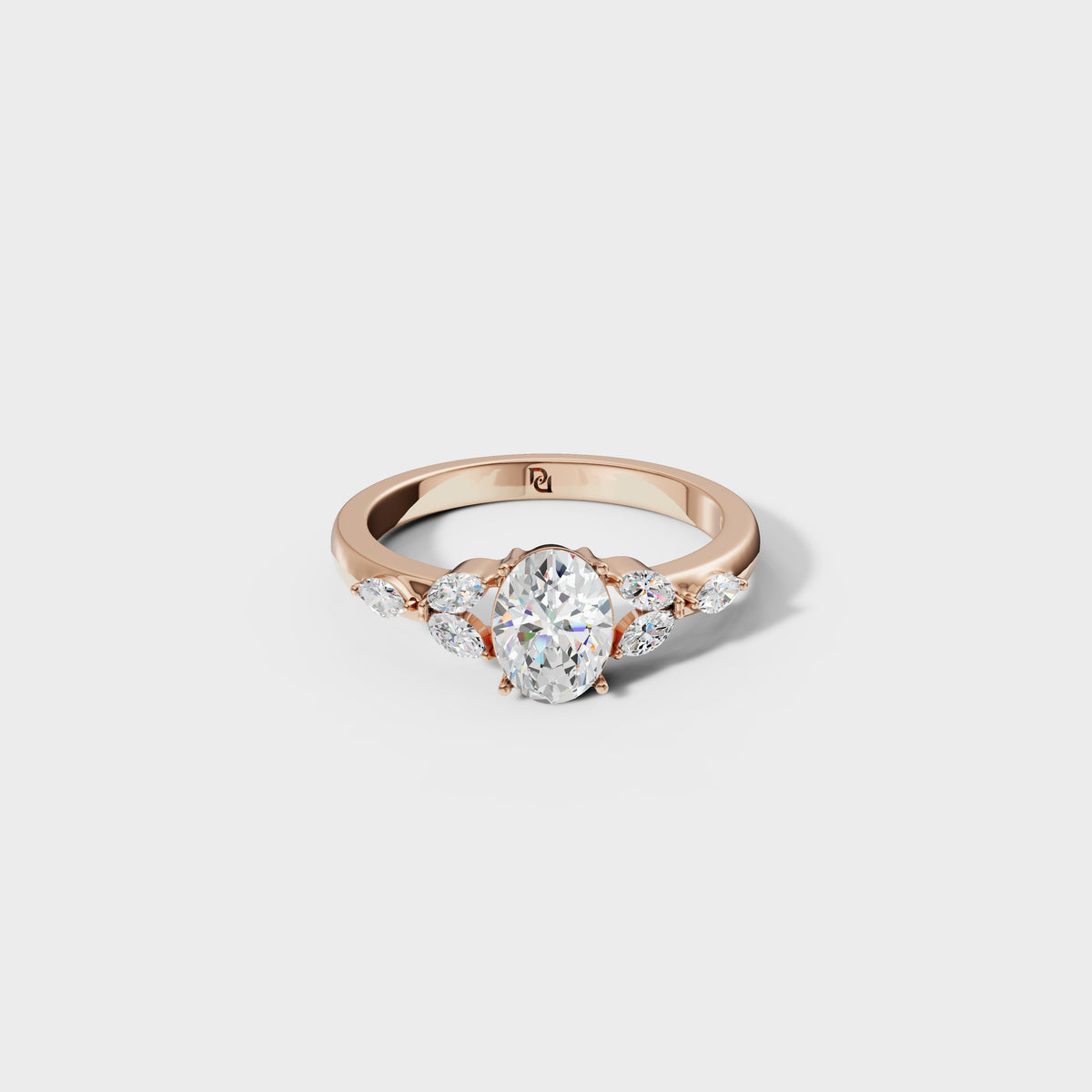 0.75ct Petal Whisper Oval Ring