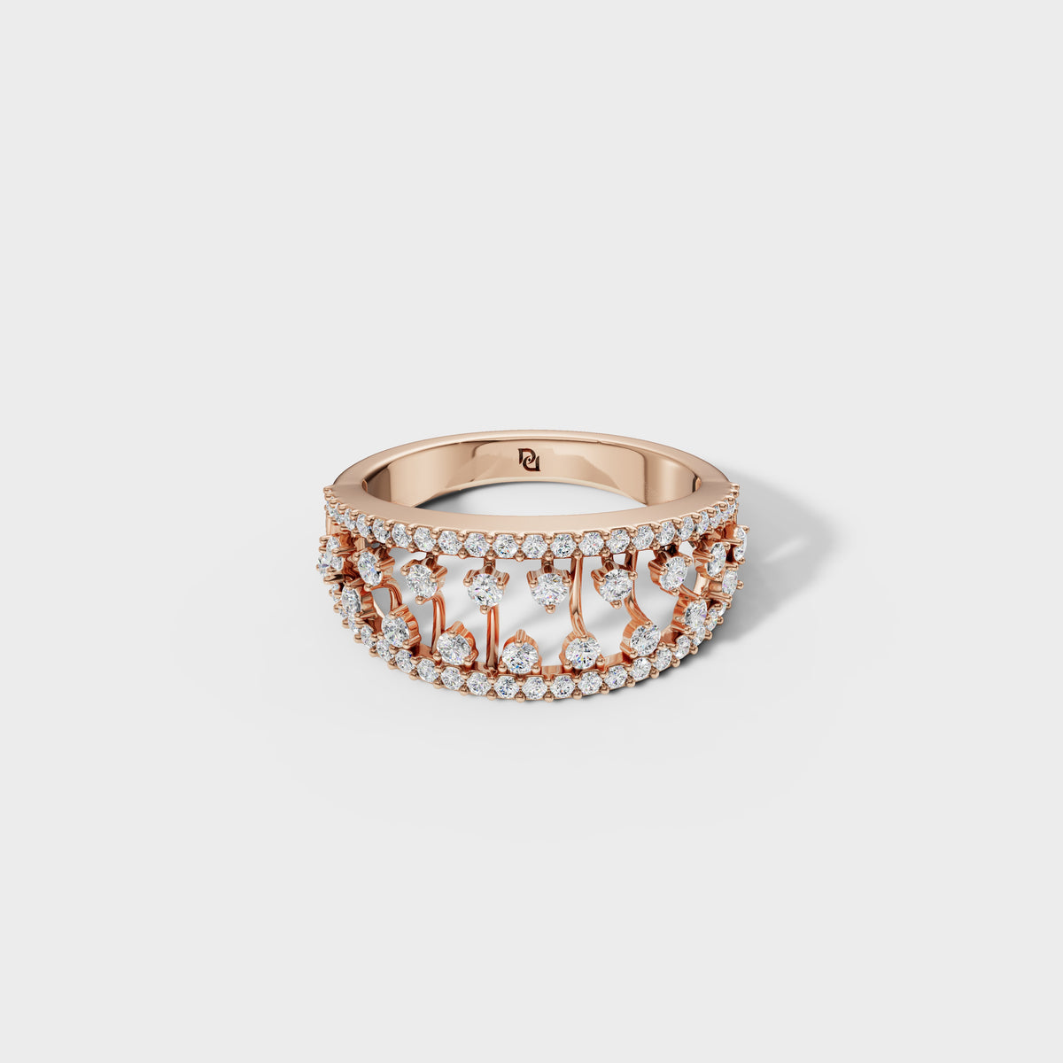 Luxury Tiered Diamond Anniversary Band