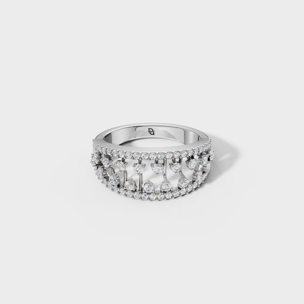 Luxury Tiered Diamond Anniversary Band