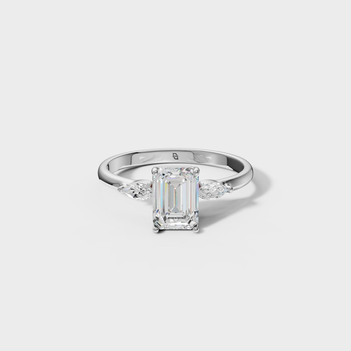 1ct Emerald Radiance Trilogy ring