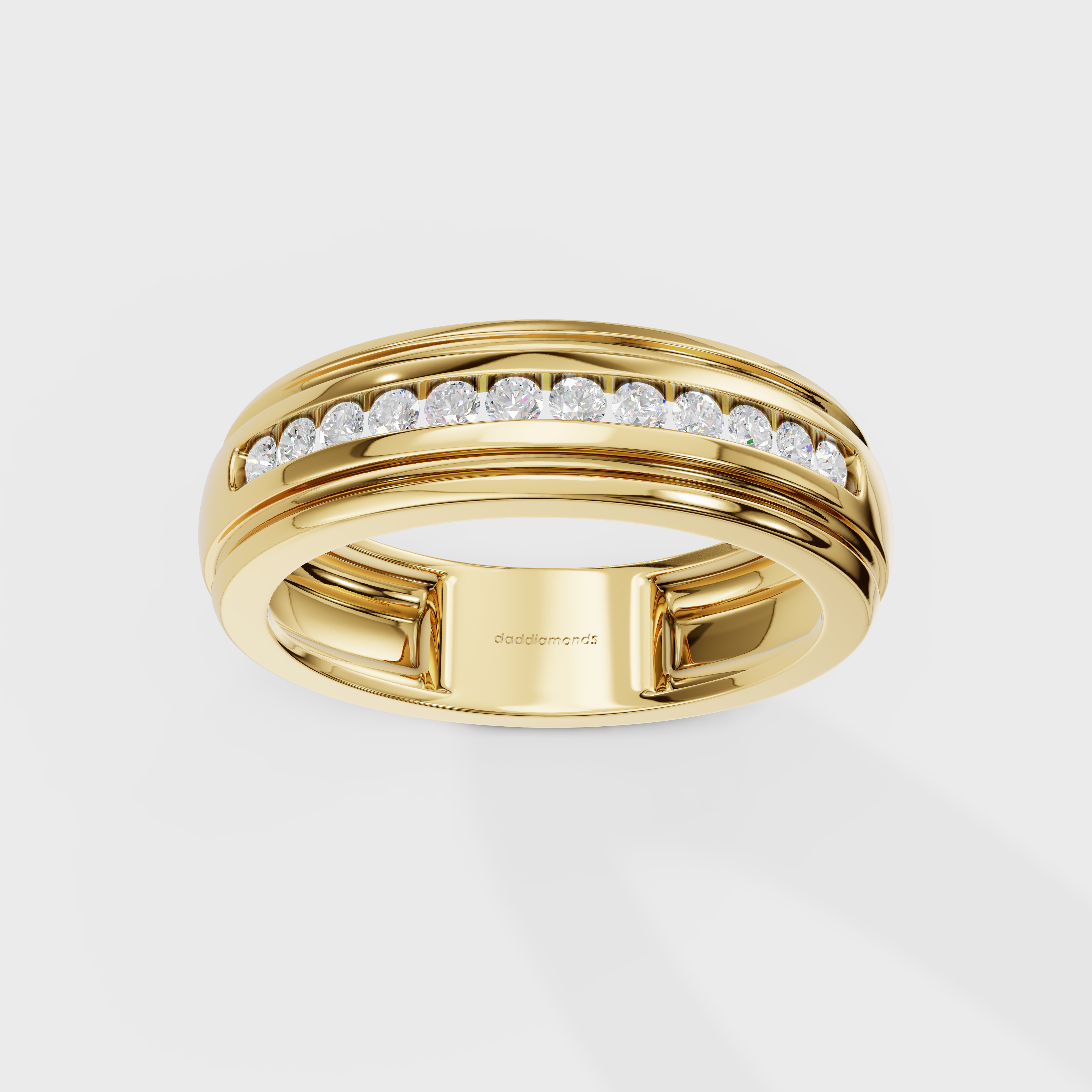 Round Glowline Men's Ring