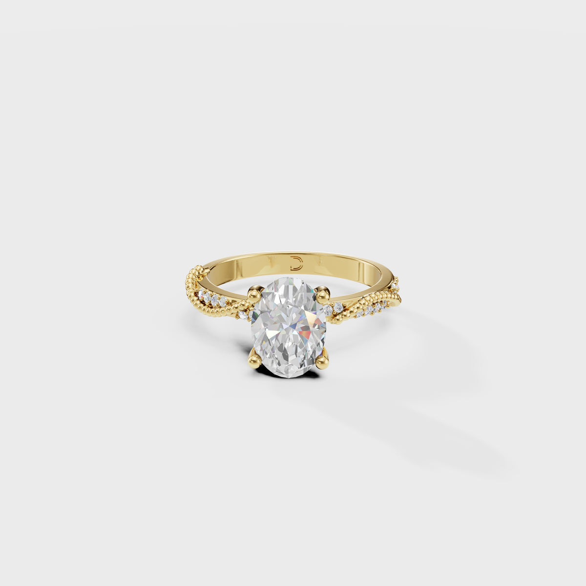 1.65Ct Oval Twisted Galaxy Ring